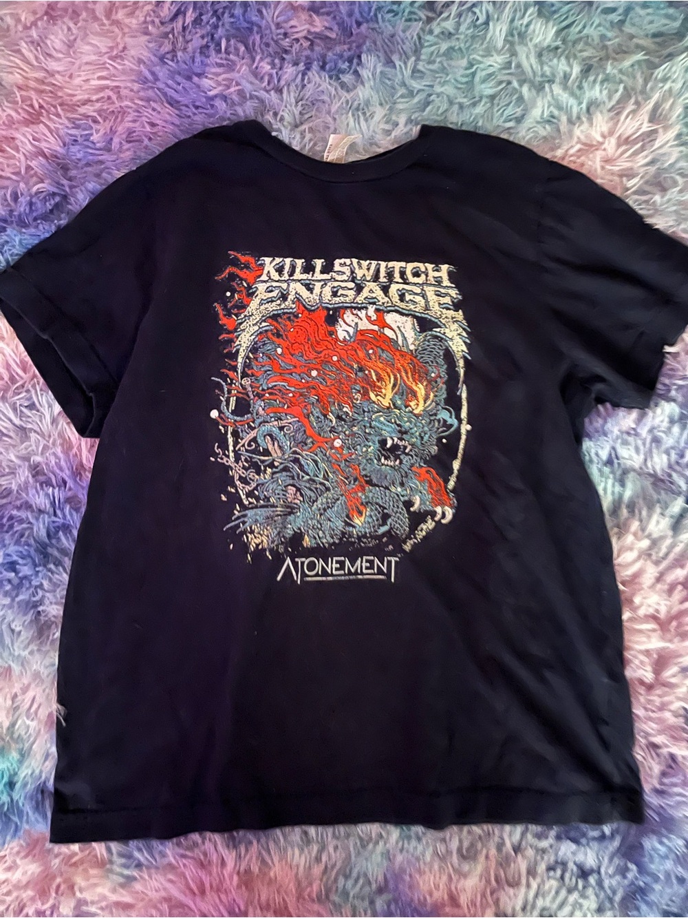 Black Graphic Band Tee - Atonement Design
